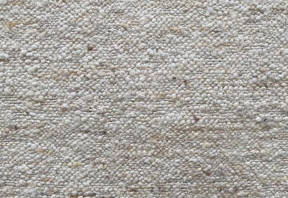 8X10 White Handwoven Natural Raw Wool Rug