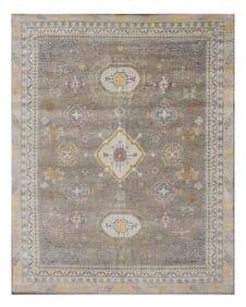 8X10 Khotan Hand-Knotted Wool Area Rug