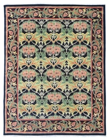 8X10 William Morris Hand-Knotted Wool Area Rug