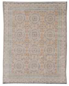 6X9 Khotan Hand-Knotted Wool Area Rug
