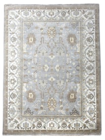 10X14 Light Gray Oushak Area Rug