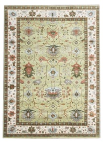 9X12 Oushak Art & Craft Hand-Knotted Rug