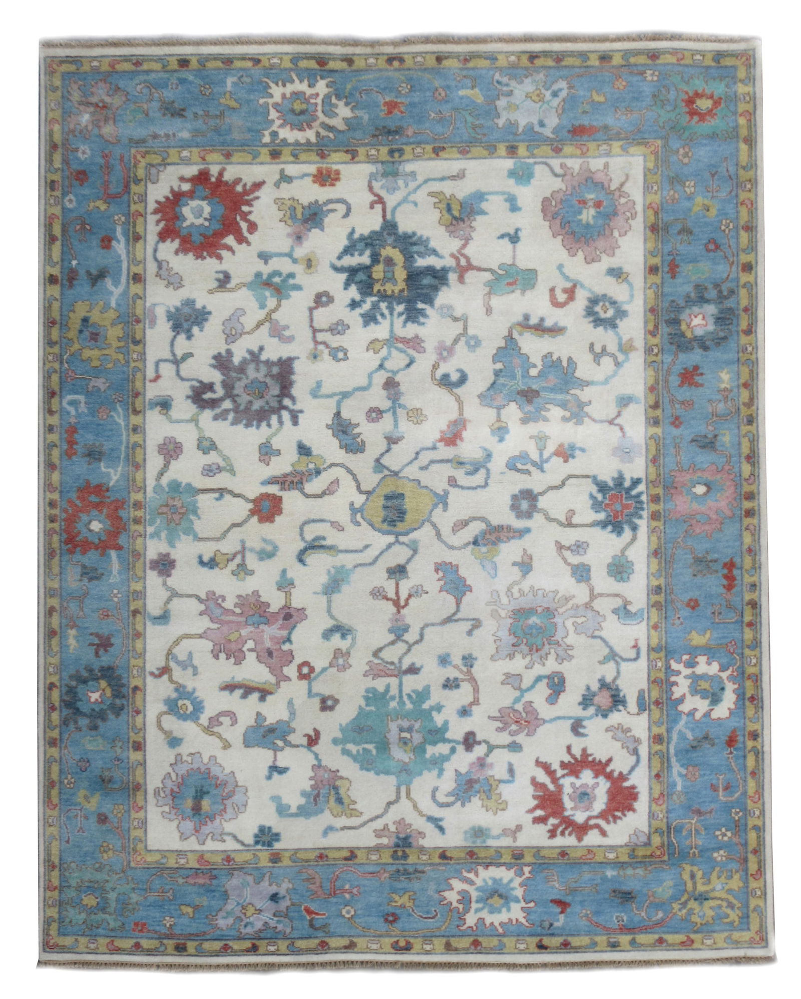 9X12 Ivory Oushak Area Rug (1 of 6)