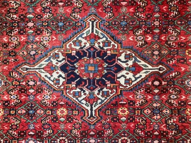 7X10 Estate Persian Malayer Hand-Knotted Wool Rug, Circa 1940
