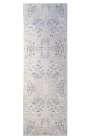 3X8 Modern Gray Bird Design Machine Washable Runner (2'6" x 8')