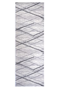 3X10 Modern Diamond Trellis Machine Washable Runner (2'6" x 10')