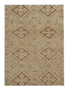 5X8 Modern Wool & Silk Hand-Knotted Area Rug