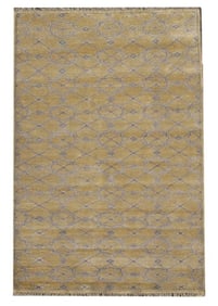 5X8 Modern Silk Hand-Knotted Area Rug
