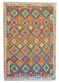 7X9 Afghan Kilim Area Rug