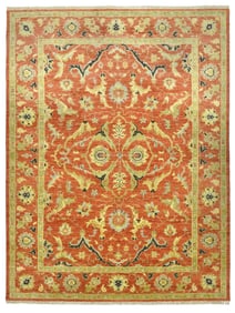 9X12 Heriz Hand-Knotted Wool Area Rug