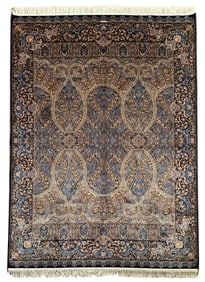 5X8 Pure Silk Turkish Tufted Area Rug, 1000 KPSI