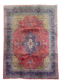 10X13 Estate Persian Tabriz Hand-Knotted Rug, Circa 1960