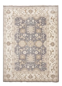 9X12 Gray-Blue Oushak Area Rug