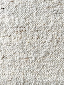 12X12 Round Natural Raw Wool Flatweave Hand-Knotted Rug