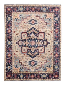 12X15 Serapi Heriz Beige Hand-Knotted Wool Area Rug