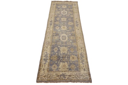 6X18 Blue-Gray Oushak Gallery Runner