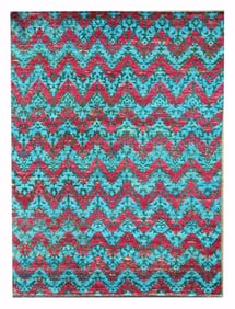 9X12 Modern Hand-Knotted Silk Area Rug