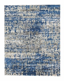 8X10 Modern Hand-Knotted Silk Rug