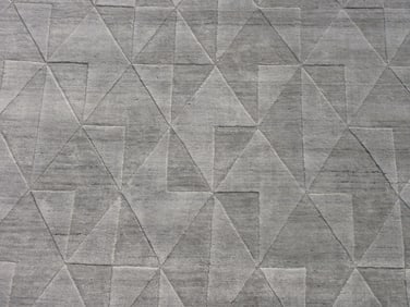 4X6 Silver Silk Modern Handmade Area Rug