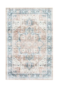 6X9 Heriz Premium 1/4" Pile Ultra Soft Rug with Non-Slip & Padded Backing