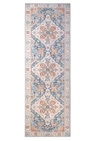 3X8 Modern Distressed Heriz Machine Washable Runner (2'6" x 8')