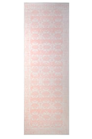 3X8 Pink William Morris Inspired Machine Washable Rug (2'6" x 8')