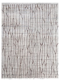 8X10 Fine Modern High-Low Hand-Knotted Area Rug