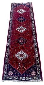 3X9 Vintage Estate Persian Birds Sarab, Circa 1960