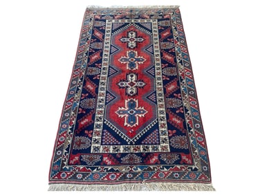 5X8 Estate Turkish Hand-Knotted Rug, Circa 1940