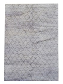 6X9 Moroccan Area Rug Hand-Knotted Wool Carpet