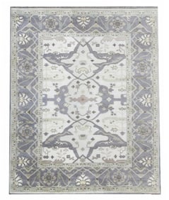 8X10 Ivory Oushak Area Rug