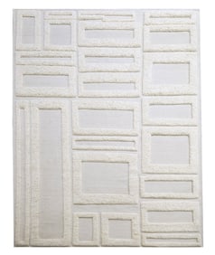 8X10 Fine High-Low Modern New Zealand Wool Rug