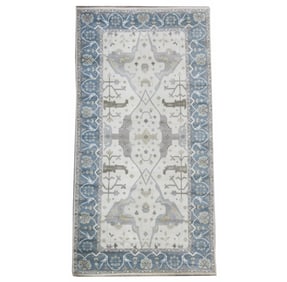9X18 Ivory Oushak Area Rug