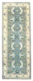 6X18 Green Oushak Gallery Runner