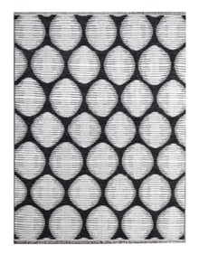 8X10 Fine Black & White Modern High-Low Hand-Knotted Area Rug