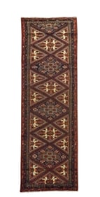4X14 Persian Malayer Gallery Runner, circa 1940