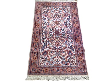 3X5 Estate Mahal Hand-Knotted Rug, Circa 1990