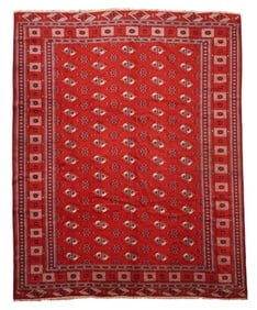11X13 Vintage Turkoman Bukhara Rug, circa 1970