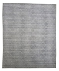 9X11 Modern Handmade Silk High-Low Rug