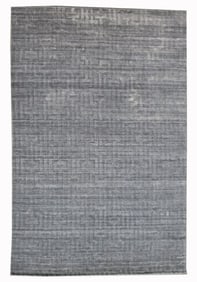 4X6 Gray Silk Modern Handmade Area Rug