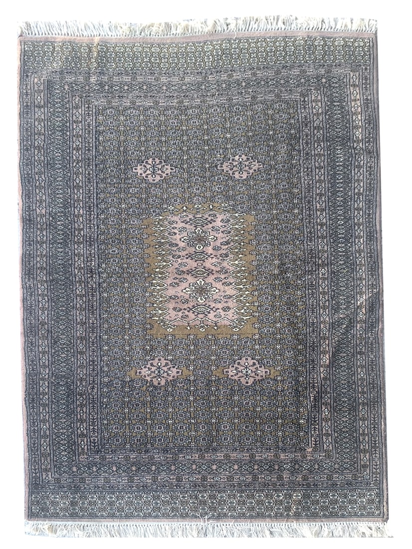 4X6 Vintage Estate Pak Bukhara, Circa 1980