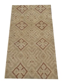 5X8 Modern Wool & Silk Hand-Knotted Area Rug