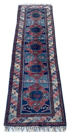 3X8 Estate Antique Caucasus Kazak Runner, Circa 1930