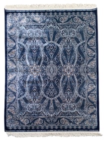 4X6 Pure Silk Turkish Tufted Area Rug, 1000 KPSI