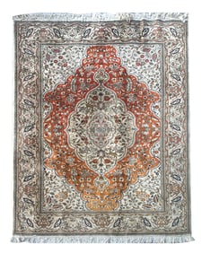 6X9 Estate Persian Tabriz Hand-Knotted Wool Rug , Circa 1970