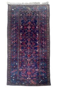 3X9 Antique Persian Malayer Runner, Circa 1920