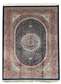 5X8 Pure Silk Turkish Tufted Area Rug, 1000 KPSI