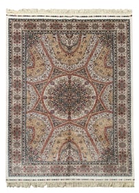 5X8 Turkish Tufted Pure Silk Rug, 1000 KPSI