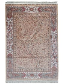 5X8 Hereke Tufted Silk Area Rug