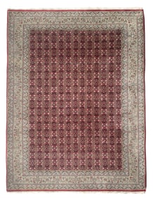 4X6 Wool & Silk Tabriz Mahi Rug